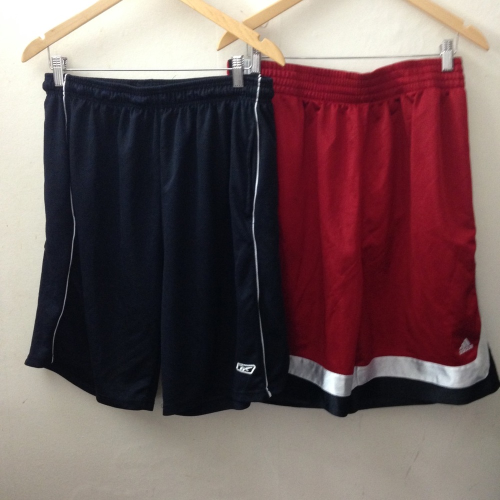 Rebook and adidas basketball short size XL